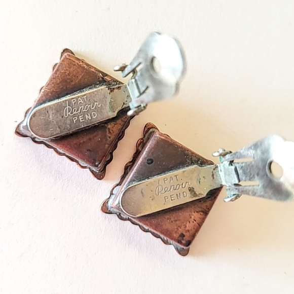 VINTAGE RENOIR "EBONY LACE" COPPER PARURE 3 PC. SET - Picture 12 of 14